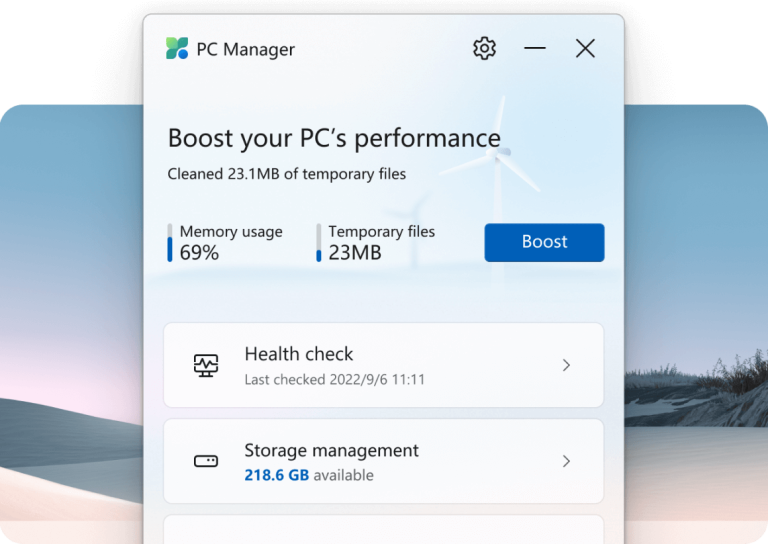 Microsoft PC manager